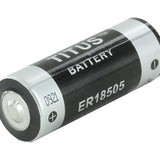 Titus ER18505 A 4000mAh 3.6V Lithium Thionyl Chloride (LiSOCI2) Button Top Battery - Bulk