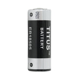 Titus ER18505-AX A 4000mAh 3.6V Lithium Thionyl Chloride (LiSOCI2) Button Top Battery with Axial Leads - Bulk