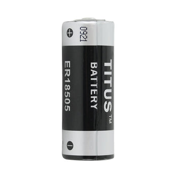 Titus ER18505-AX A 4000mAh 3.6V Lithium Thionyl Chloride (LiSOCI2) Button Top Battery with Axial Leads - Bulk