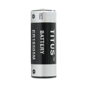 Titus ER18505M Fat-A 3200mAh 3.6V Lithium Thionyl Chloride (LiSOCI2) Spiral Wound Button Top Battery - Bulk