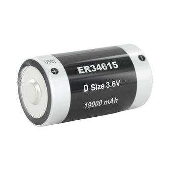Titus ER34615 D 19000mAh 3.6V Lithium Thionyl Chloride (LiSOCI2) Bobbin Wound Button Top Battery - Bulk