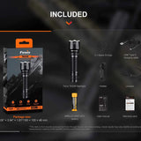 Fenix TK22R USB-C Rechargeable LED Flashlight - Luminus SST70 - 3200 Lumens - Includes 1 x 21700