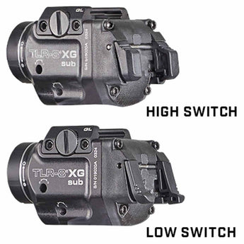 Streamlight TLR-8 HL-X Sub USB LED Weapon Light  - 1000 Lumens  -  Includes 1 x SL-B9 Battery Pack and USB-C Charging Cable - Choice of Laser Color and Weapon Mount