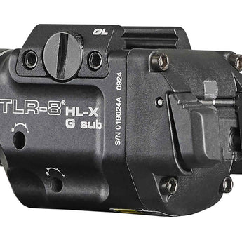 Streamlight TLR-8 HL-X Sub USB LED Weapon Light  - 1000 Lumens  -  Includes 1 x SL-B9 Battery Pack and USB-C Charging Cable - Choice of Laser Color and Weapon Mount