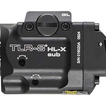 Streamlight TLR-8 HL-X Sub USB LED Weapon Light  - 1000 Lumens  -  Includes 1 x SL-B9 Battery Pack and USB-C Charging Cable - Choice of Laser Color and Weapon Mount
