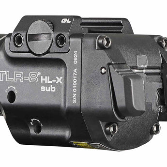 Streamlight TLR-8 HL-X Sub USB LED Weapon Light  - 1000 Lumens  -  Includes 1 x SL-B9 Battery Pack and USB-C Charging Cable - Choice of Laser Color and Weapon Mount