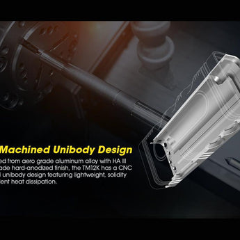 Nitecore TM12K Tiny Monster Rechargeable LED Flashlight - 12000 Lumens - 6 x CREE XHP50 - Uses Built-in 4800mAh Li-ion Battery Pack