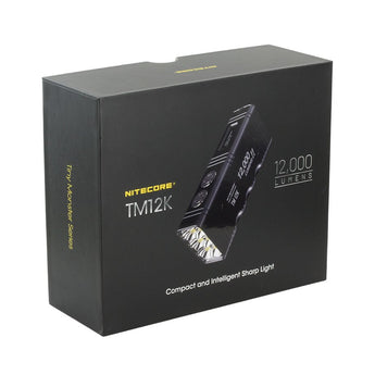 Nitecore TM12K Tiny Monster Rechargeable LED Flashlight - 12000 Lumens - 6 x CREE XHP50 - Uses Built-in 4800mAh Li-ion Battery Pack