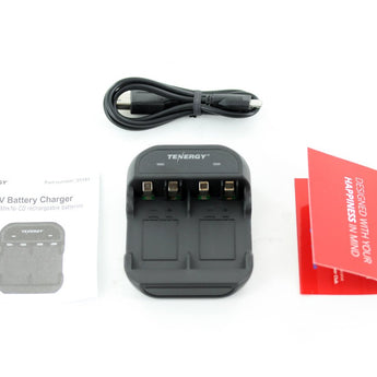 Tenergy TN141 Smart 2-Bay 9V NiMH-NiCd Battery Charger (01141)