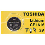 Toshiba CR1616 50mAh 3V Lithium (LiMnO2) Coin Cell Battery - 1 Piece Tear Strip, Sold Individually