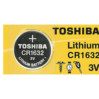 Toshiba CR1632 140mAh 3V Lithium (LiMnO2) Coin Cell Battery - 1 Piece Tear Strip, Sold Individually