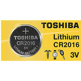 Toshiba CR2016 85mAh 3V Lithium (LiMnO2) Coin Cell Battery - 1 Piece Tear Strip, Sold Individually