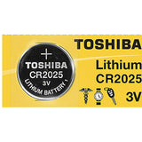 Toshiba CR2025 165mAh 3V Lithium (LiMnO2) Coin Cell Battery - 1 Piece Tear Strip, Sold Individually