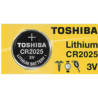 Toshiba CR2025 165mAh 3V Lithium (LiMnO2) Coin Cell Battery - 1 Piece Tear Strip, Sold Individually