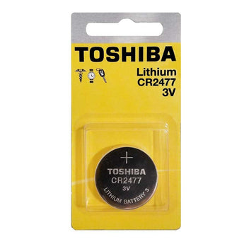 Toshiba CR2477 1000mAh 3V Lithium (LiMnO2) Coin Cell Battery - 1pc Blister Pack