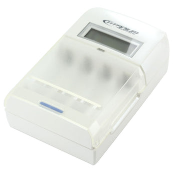 Titanium Innovations CH-TTG2800 4-Bay Battery Charger with LCD Display - NiMH AA and AAAs - AC 100-240V Adapter