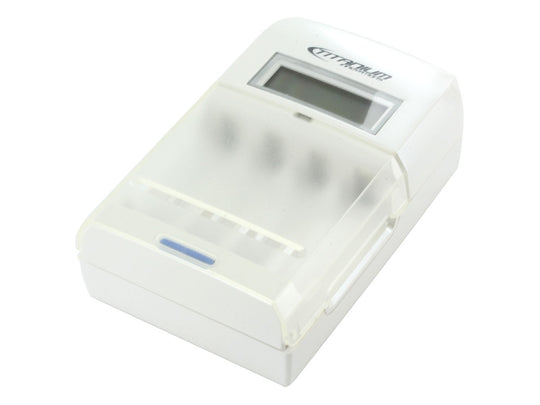 Titanium Innovations Battery Charger for AA/AAA Top Down Angled View
