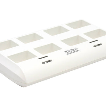 Titanium Innovations TTP9V 8-Bay Smart Battery Charger - NiMH 9Vs - AC 100-240V + DC Adapters