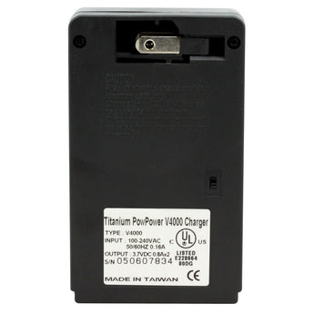 Titanium Innovations V4000 4-Bay Ultra Fast Battery Charger - NiMH, NiCd AA and AAAs - AC 100-240V Adapter
