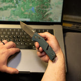 SOG Trident AT Folding Knife - Tanto - Uniform Blue