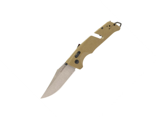 SOG Trident AT Folding Knife - Clip Point Blade - Flat Dark Earth