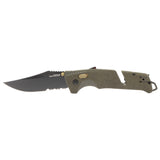 SOG Trident AT Folding Knife - Partially Serrated Blade - Olive Drab or Uniform Blue