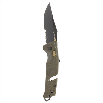 SOG Trident AT Folding Knife - Partially Serrated Blade - Olive Drab or Uniform Blue