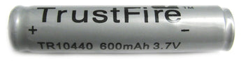 TrustFire TR 10440 600mAh 3.7V Protected Lithium Ion (Li-ion) Button Top Battery - Bulk