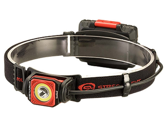 Streamlight Twin-Task 3AA Headlamp - 300 Lumens - Includes 3 x AA Alkaline Batteries - Elastic Head Strap - Red