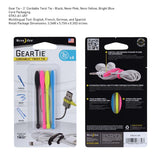 Nite Ize Gear Tie Cordable Rubber Twist Tie with Stretch Loop - 3-Inch - 4 Pack - Assorted Colors (GTK3-A1-4R7)