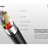 Nitecore UAC20 USB-A to USB-C 3A Charging Cable