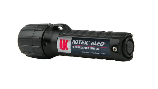 Underwater Kinetics Nitex eLED Rechargeable Lithium (CL I - Div 2) Light  - No Battery /No Charger - Black (12320)