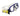 Underwater Kinetics Mini Q40 Xenon 14080 Dive Light with Mask Strap - 38 Lumens - Uses 4 x AAs - Safety Yellow