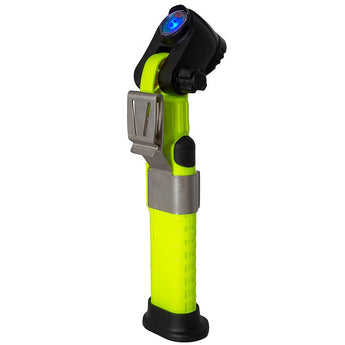 Underwater Kinetics 4AA Lighthouse LED Flashlight - 130 Lumens - Dual Beam - Rear Blue - Uses 4 x AA - Safety Yellow
