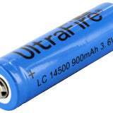 UltraFire 14500 Li-Ion Rechargeable Battery - Angle Shot