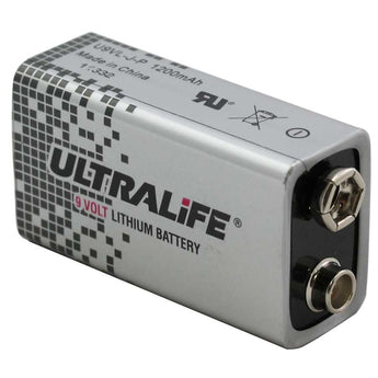 UltraLife U9VL-J-P-10CP 9V 1200mAh Lithium Primary (LiMnO2) Batteries - Snap Connectors - 10-Battery Contractor Pack