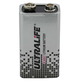 UltraLife U9VL-J-P-BP 9V 1200mAh Lithium Primary (LiMnO2) Battery - Snap Connectors - 1 Piece Retail Card