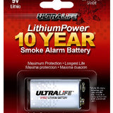 Ultralife 9V Lithium Smoke Alarm Battery