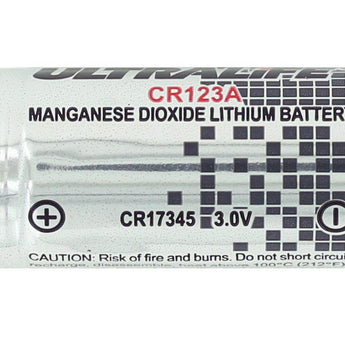 UltraLife UB123A CR123A 1650mAh 3V Lithium (LiMnO2) Button Top Photo Battery - Made in the USA - Box of 1200