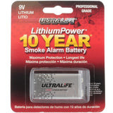 Ultralife 9V Lithium Smoke Alarm Battery