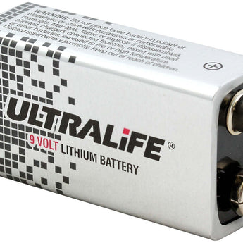 UltraLife Long-Life U9VL 9V 1200mAh Lithium (LiMnO2) Battery - Snap Connectors - 1 Piece Bulk - With Cap