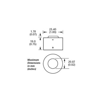 Ultralife UB0006 BA-5367/U Cell 3V 1.3Ah Lithium Primary (LiMnO2) Battery - No Tabs - Bulk