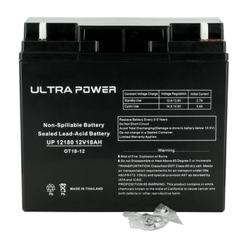 UltraPower UP12180NB 18Ah 12V Rechargeable Sealed Lead Acid (SLA) Battery - NB Terminal
