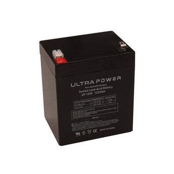 UltraPower UP1250F1 5Ah 12V Rechargeable Sealed Lead Acid (SLA) Battery - F1 Terminal