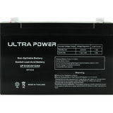 UltraPower UP6120F1 12Ah 6V Rechargeable Sealed Lead Acid (SLA) Battery - F1 Terminal