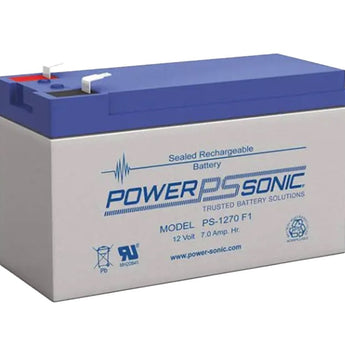 Power-Sonic AGM General Purpose PS-1270 7Ah 12V Rechargeable Sealed Lead Acid (SLA) Battery - F1 or F2 Terminal