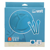 Ultimate Survival Technologies Picnic Set / Camping Dinner Set - Includes 4 x Plates, 4 x Forks, 4 x Knives and 4 x Spoons