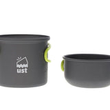 Ultimate Survival Technologies Solo Cook Kit - Hard Anodized Aluminum - Includes Pot with Lid / Frying Pan - Silicone Handles