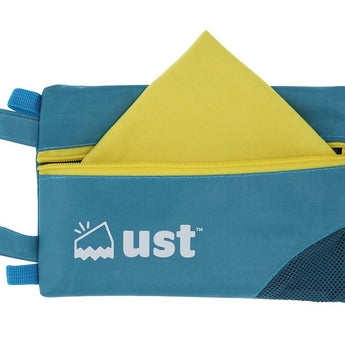 Ultimate Survival Technologies MicroFiber Towel 1.0 with Travel Pouch - 20 x 16-inch Camping Towel - Orange