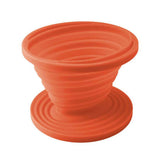 Ultimate Survival Technologies FlexWare Coffee Drip - Heat-Resistant Silicone - 3.25 x 4.5-inch Collapsible #2 Cone Filter Holder - Orange